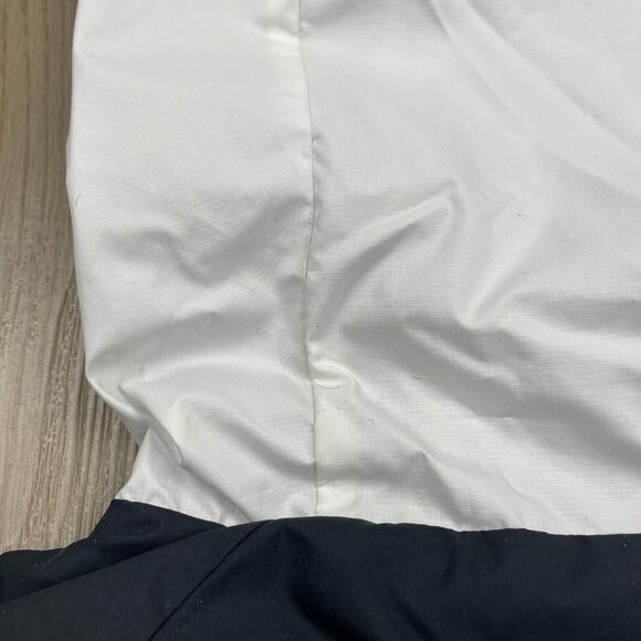 Nike Jacket Mens Medium Black White Gray Hooded Windbreaker Full Zip Colorblock - Picture 10 of 15